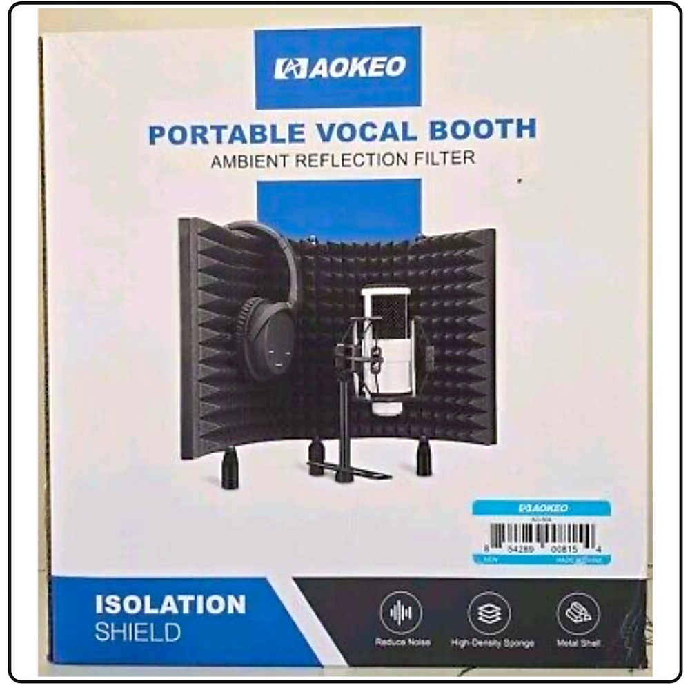 AOKEO Portable Vocal Booth Ambient Reflection Filter